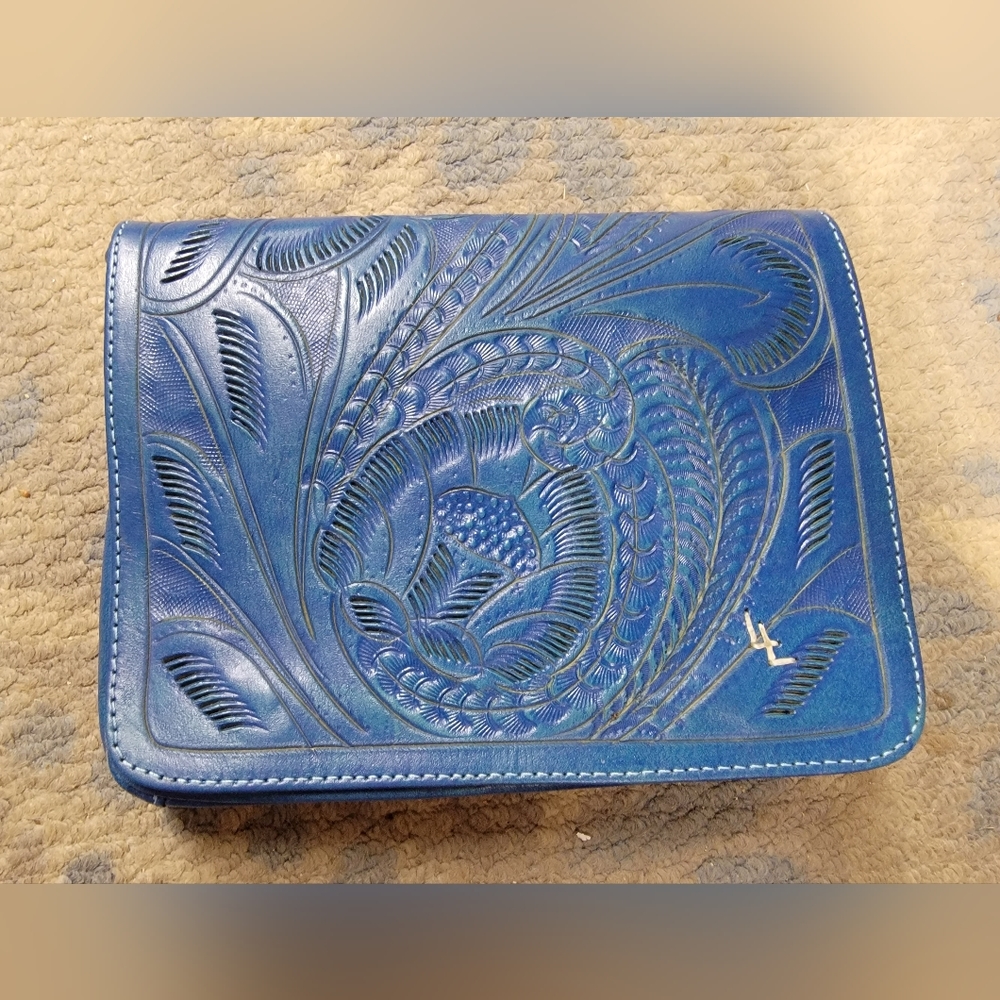 Labrado Leather Blue tinted Clutch